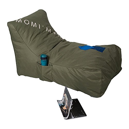 Livebest Comfort Bean Bag Chair Sponge Lounge Lazy Lounger Chair with Pocket Kids & Teens Love ArmyGreen - Thumbnail 7