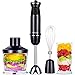 VECELO 800W Premium 4-In-1 Immersion Hand Blender Set with Food Processor Chopper Egg Whisk 500ml Beaker 6 Variable Speeds - Black