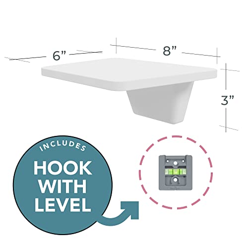 Fytz Design White Small Floating Shelf Set of 2 Small Shelf for Wall