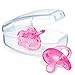 Chicco PhysioForma 100% Soft Silicone One Piece Pacifier for Babies Aged 0-6 Months | BPA & Latex Free | Reusable Sterilizing Case | Pink, 2pk