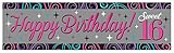 Plastic Giant Sign Banner | Sweet Sixteen Collection | Birthday