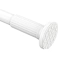 Umimile Tension Curtain Rod, 51-126 inches Adjustable Spring Shower Tension Curtain Rod, Stainless Steel Closet Rod for Windows or Shower, No Drilling, No Rust, Easy to Install, White