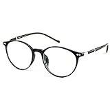 Cyxus Blue Light Filter Lightweight TR90 Glasses for Computer Use, Anti Eye Strain Headache Video Eyewear (Vintage Black Frame)
