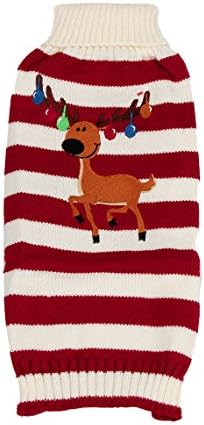 Xmas Reindeer Design Pet Puppy Dog Coat Apparel Clothes Costumes (M)