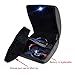 Fascinating Diamonds Deluxe Black LED Lighted Engagement Proposal Ring Box Case PU Leather