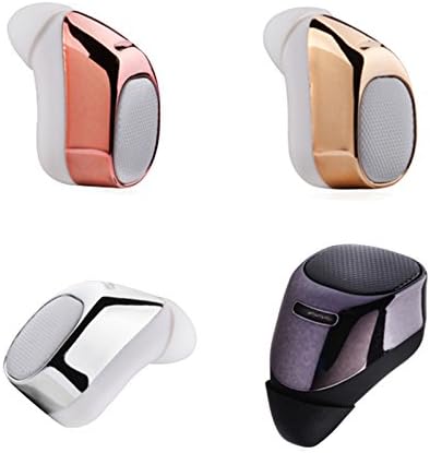 S630 Newest Smallest Mini Invisible Wireless Bluetooth Earphones Earbud Headset Support Hands-Free Calling For iPhone/Samsung/Most Smartphones (Silver)