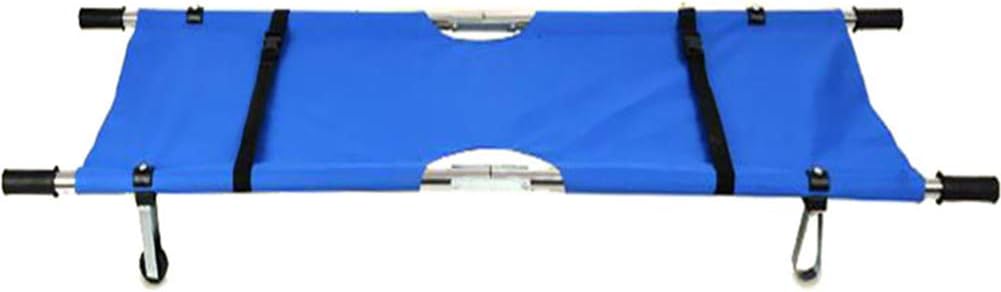 CEEYEERA Portable Medical Emergency Rescue Stretcher with Handles Stainless Steel with Safety Belt Nylon Wheel 78x21x7"