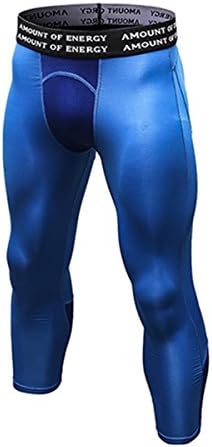 SANANG Men's Compression 3/4 Capri Shorts Pants Baselayer Cool Dry Sports Leggings Tights