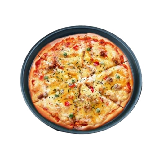 ETHZZLE Thickened Double-sided Nonstick Carbon Steel Pizza Baking Pan Round Quiche Tart Plate for Oven Kitchen Cookware