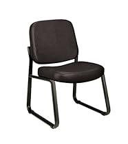 OFM Anti-Microbial/Anti-Bacterial Vinyl Guest/Reception Chair, Black