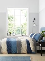 Fusion Betley Classic Wide Stripe Duvet Cover Set Blue Single view 2