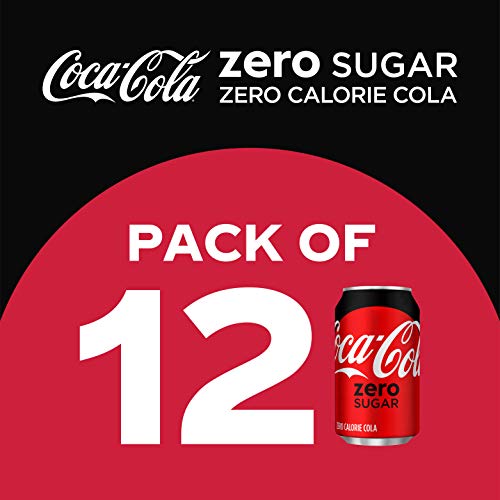 Coke Zero Sugar Diet Soda Soft Drink, 12 fl oz, 12 Pack - Thumbnail 2