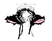 Kobwa(TM) Unique Head Decoration Plush Lace Bell Cat Ears Clip Hairpin (Black and Pink,Set of 2) with Kobwa's Keyring