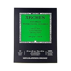 Arches Watercolor Pad 9x12-inch Natural White