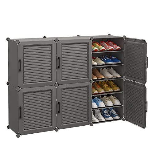 MAGINELS Portable Shoe Rack, 36 Pairs DIY Shoe Storage Shelf