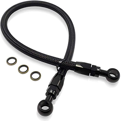 K-Motor Performance AN6 Nylon Braided Hose Tucked Fuel Line System Compatible With Honda Civic Acura Integra D15 D16 B16 B18 B20