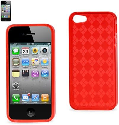 Amazon 樹脂プロテクタースキンカバーケースiphone 5 Rhombusパターンレッド スクリーンプロテクター Psc03 Iphone5rd 携帯電話 スマートフォンアクセサリ 通販