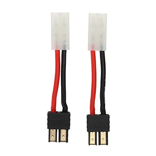Goolsky 2Pcs Traxxas Plug Male to Tamiya Head Female Connector Adapter for RC Car Lipo Battery Charger