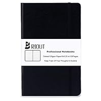 Briout Classic Notebook Journal Hard Cover Dot Grid Writing Notebooks Faux Leather with Inner Pocket 120gsm Thick Paper 128 Pages 5