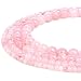 RUBYCA Natural Rose Quartz Gemstone Round Loose Bead Pink Crystal for Jewelry Making 1 Strand - 4mm