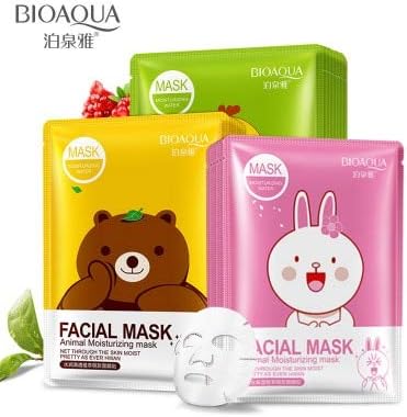 WuLian 30PCS Skin Care Animal Water Facial Mask Moisturizing Oil Control Whitening Shrink Pores Face Mask Beauty Face Care Tony Moly