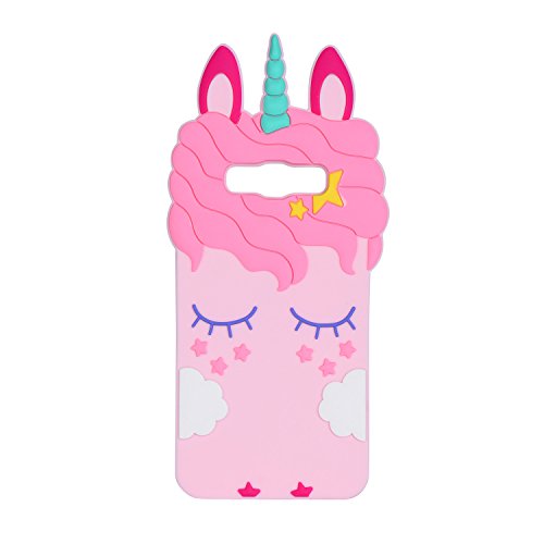 Joyleop Pink Unicorn Case for Samsung Galaxy ON5 Grand Prime,J2 Prime Cool Soft Cover,3D Cute Cartoon Animal Shell,Kids Girls Silicone Rubber Gel Kawaii Character Skin for Samsung Prime G530 J5,J510