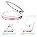 Shinngo Compact Vanity Mirror with Lights and Portable Charger for Personal Handheld Makeup (Rose-Gold)