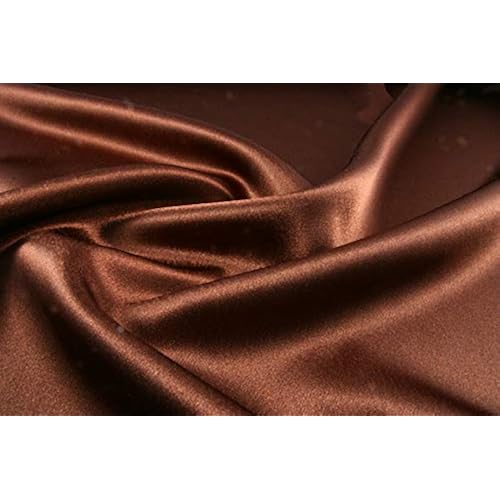 Reliable Bedding 100% Pure Silk Satin Sheet Set 7pcs, Silk Fitted Sheet 15'' Deep Pocket,Silk Flat Sheet,Silk Duvet Cover & Pillowcases Set !!! Full XL, Brown