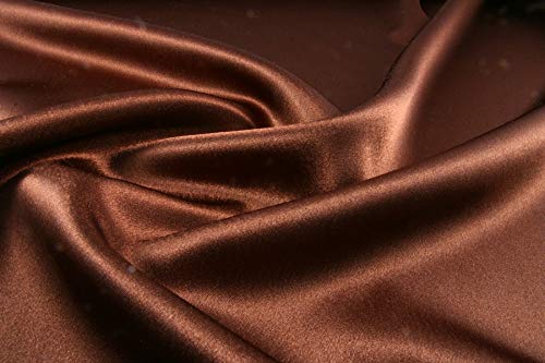 Reliable Bedding 100% Pure Silk Satin Sheet Set 7pcs, Silk Fitted Sheet 15'' Deep Pocket,Silk Flat Sheet,Silk Duvet Cover & Pillowcases Set !!! Full XL, Brown