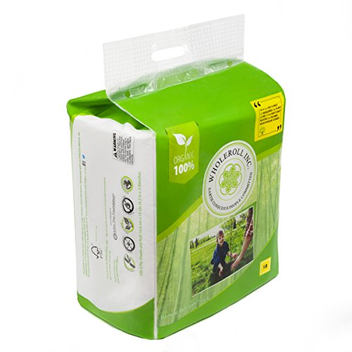 WHOLEROLL Organic Bamboo Toilet Paper, Strong 3Ply, Hypoallergenic for Sensitive Skin