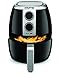 Gourmia GAF375 4.5 Qt Air Fryer | Oil-Free Healthy Cooking | Adjustable Time and Temperature Dials | Removable Dishwasher-Safe Crisper Tray | Free Recipe Book Included