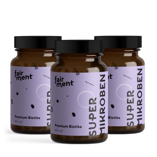 fairment SuperMikroben® Bakterien Stämme 3 MRD KBE/Tagesdosis, mit Zink, vegan, histamin-freundlich und hochdosiert, 60 Kapseln aus Deutschland - (3 G