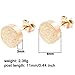 Rose Gold Plated Stud Earrings Frosted Stainless Steel Pierced Tunnel