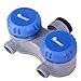 Yardeen Mechanical Water Sprinkler Timer Two Outlet Garden Hose Controller Color Blue