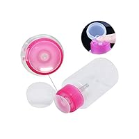 Andosange 60ML Liquid Pump Bottle,Liquid Dispenser No Leaking Plastic Bottle Pump/Cosmetic Empty Bottle/Liquid Container for Cleaner, Nail Polish Remover Liquid (Size : 60ml)