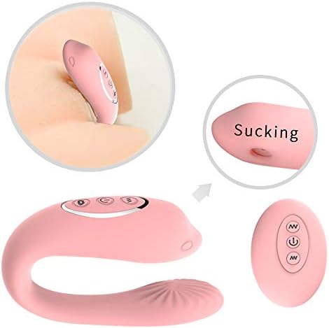 Powerful Wireless Remote Control Rechargeable Mini U Shape Massage, 8-Frequency Clitoris Orgasm Tool Dual Motor Vaginal Anal Sucking Toy