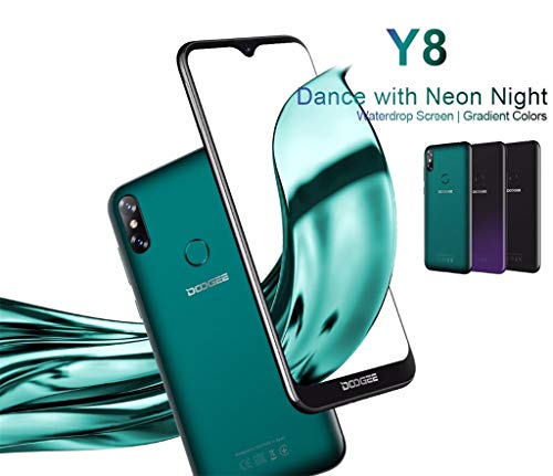 2019 DOOGEE Y8 3GB+16GB Unlock Smartphone Android 9.0 4G LTE 6.1" FHD 19:9 3400mA (Green)