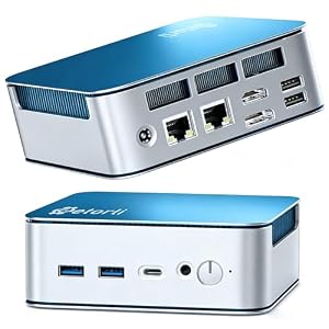 Getorli ミニ PC AMD Ryzen 5 7430U 最大 4.3GHz デュアル LAN 搭載 16GB DDR4 メモリ 512GB SSD 小型 pc 4K 60Hz 出力