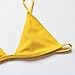 RUUHEE Women Brazilian Top Thong Bottom Sexy Padded Push up Two Piece Bikini Swimsuit (M(US Size 4-6), Yellow)