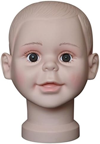 Vanvler Cute Child Mannequin Manikin Head Model For Wig Hat Mould Show Stand Display (Fleshcolor, Large)