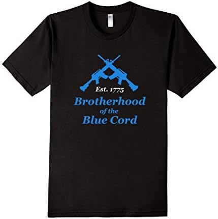 Men's Brotherhood of the Blue Cord Est.1775 T-shirt Large Black