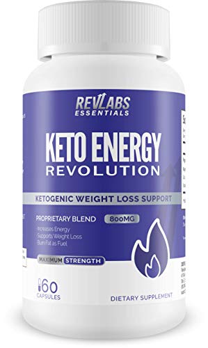 Keto Energy Revolution - Advanced Ketogenic Weight Loss Supplement | Perfect Keto Pills for Women and Men Looking to Slim Fast and Tone with The Complete Keto Lifestyle | BHB 800 60 Capsules
