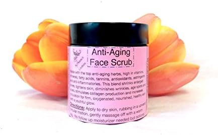 Anti-aging Face Scrub-Organic, Raw, Vegan, high in antioxidants and vitamins, firms skin, exfoliates, diminishes wrinkles.