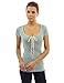 PattyBoutik Women's Scoop Neck Tie Lace Up Top