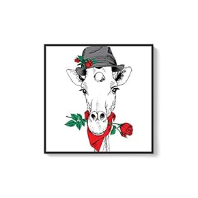 Framed Canvas Wall Art for Living Room, Bedroom Cute Animal Theme Canvas Prints for Home Decoration Ready to Hang - 16x16 inches