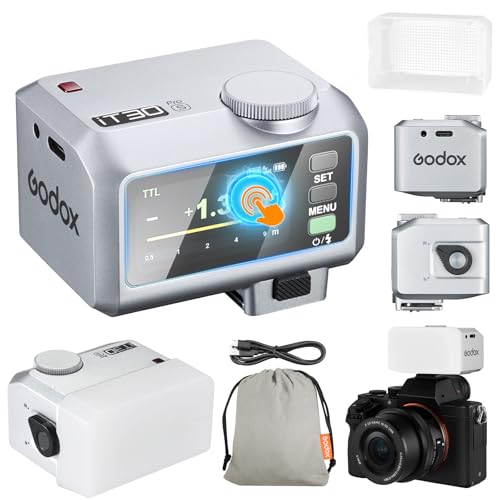 Godox iT30Pro-S iT30Pro S Mini KameraBlitz mit Weißem Diffusor Speedlite Camera Flash 560 Blitze bei Voller Wireless Master & Receiver Leistung 2.4G T