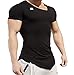 King Ma Men's Muscle Bodybuilding T-Shirts Lightweight Sports top Black