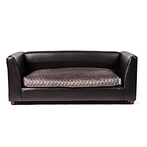 Keet Fluffly Deluxe Pet Bed Sofa Charcoal Large