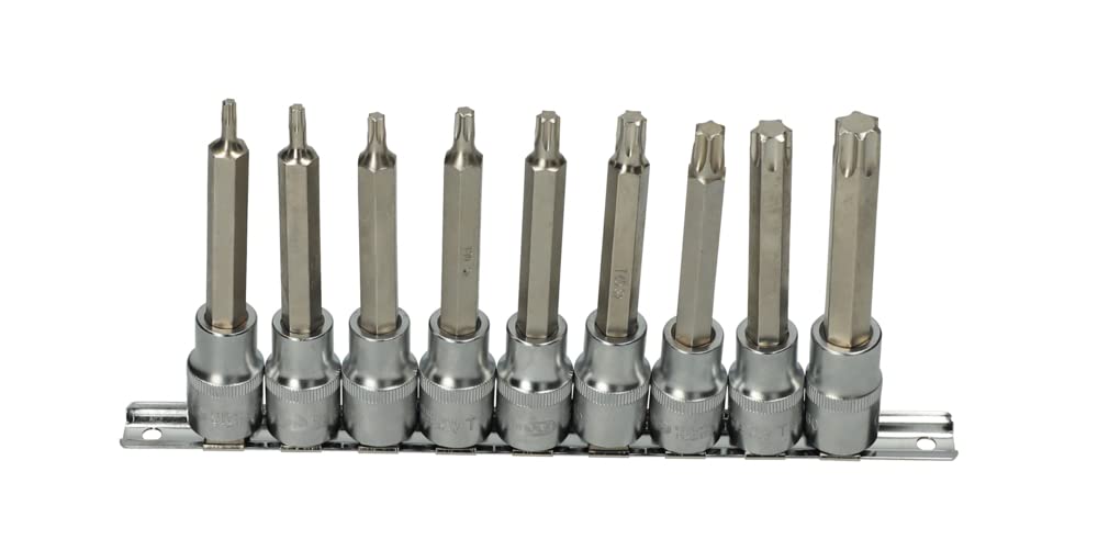 KS Tools 922.1838 Rail 9 mm T20 – T60 Torx Screwdriver Sockets 1/2