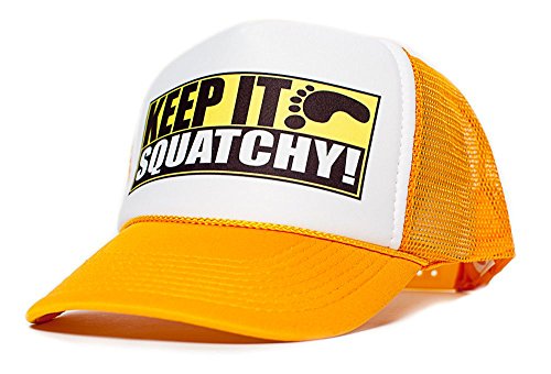 Keep It Squatchy Unisex-Adult One Size Trucker Hat Multi (Yellow)